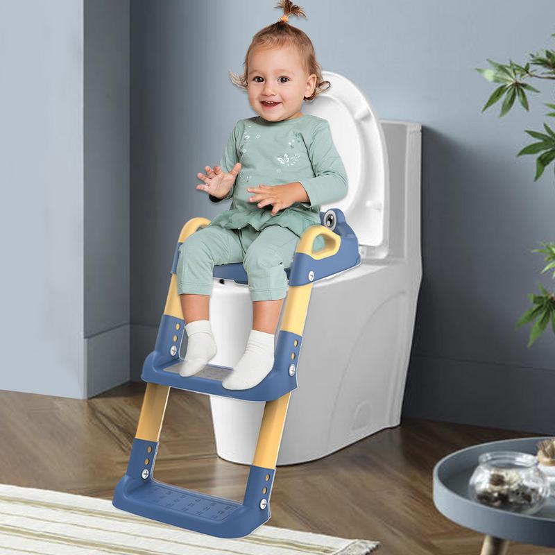 Children Toilet Seat with Adjustable Step Stool & Handle