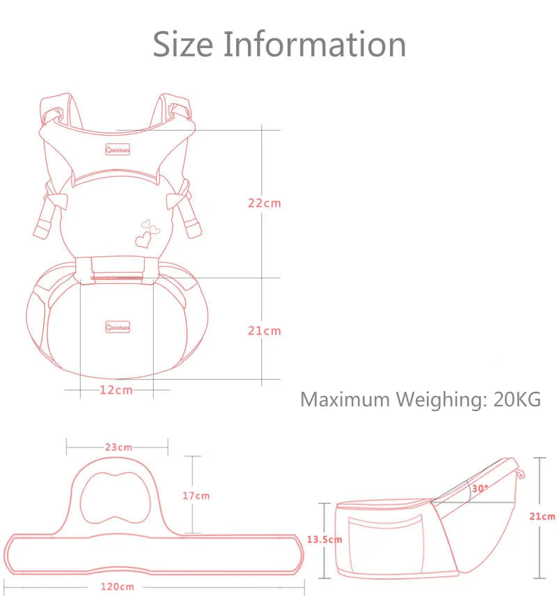 Newborn to Toddler Ergonomic Waist Stool Baby Carrier