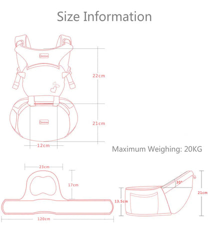 Newborn to Toddler Ergonomic Waist Stool Baby Carrier