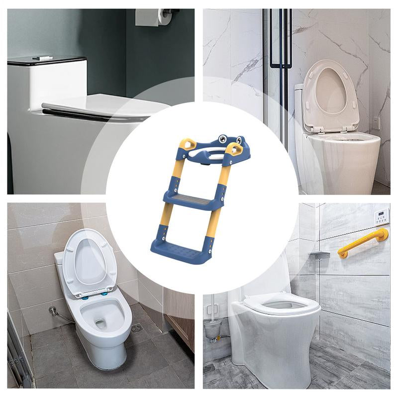 Children Toilet Seat with Adjustable Step Stool & Handle