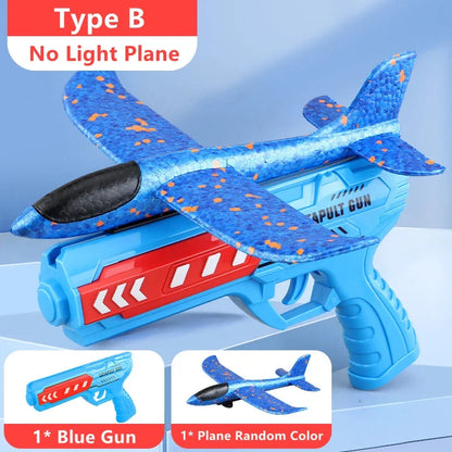 3-Pack Kids Airplane Launcher: LED Foam Glider Catapult Toy