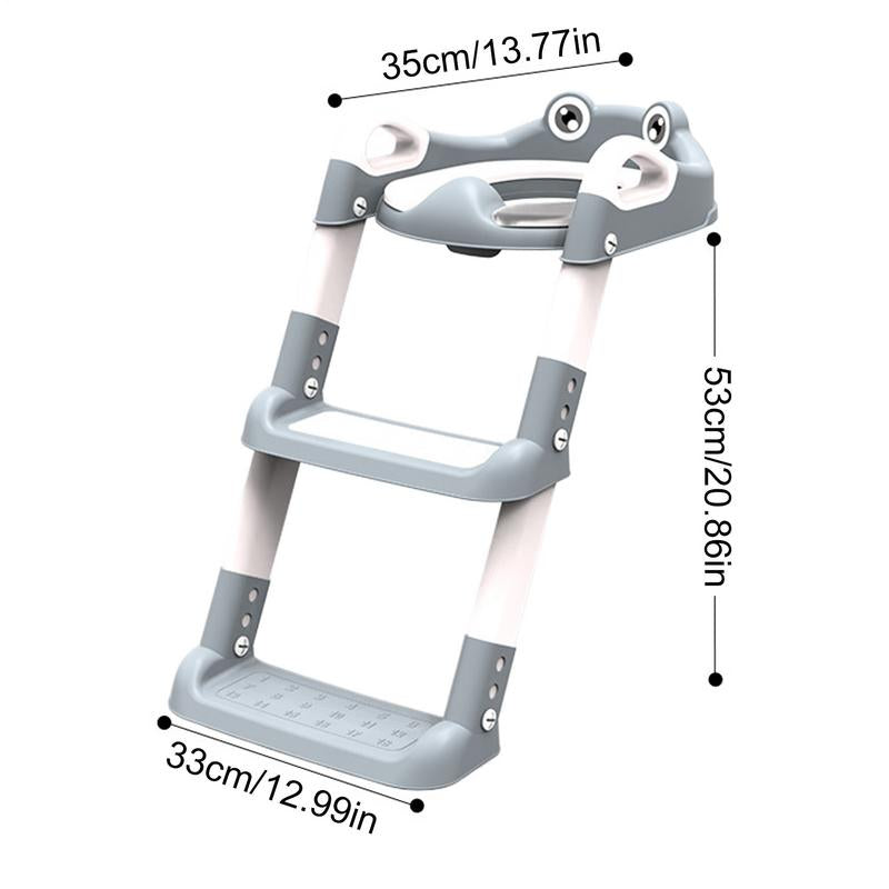 Children Toilet Seat with Adjustable Step Stool & Handle