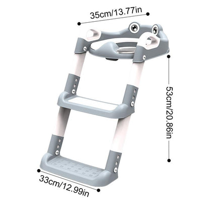 Children Toilet Seat with Adjustable Step Stool & Handle