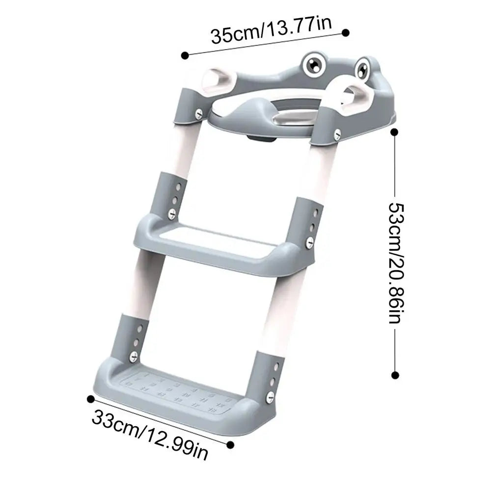 Children Toilet Seat with Adjustable Step Stool & Handle